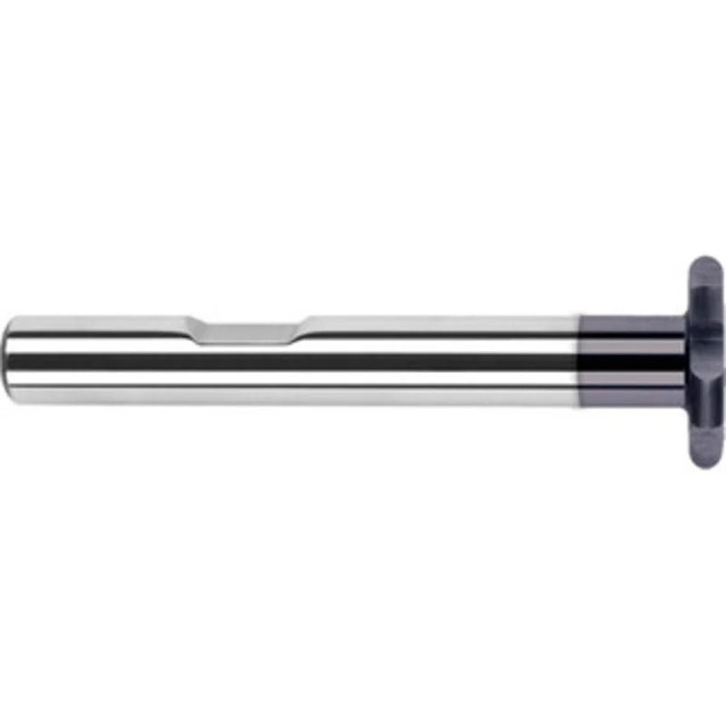 Harvey Tool 1-1/2 Cut Diam, 0.1874 Cut Width, 3/4 Shank, Straight-Tooth Woodruff Keyseat Cutter Brazed Solid Carbide,...